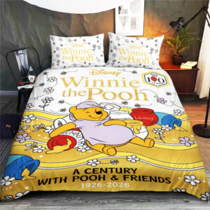 Winnie-the-Pooh 100th Anniversary 3-Piece Duvet Bedding Set - TMTHU6214