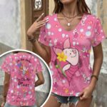 Winnie-the-Pooh 100th Anniversary 3D Women’s V-Neck T-Shirt – HOATT17874