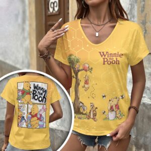 Winnie-the-Pooh 3D Women’s V-Neck T-Shirt - HOATT17996