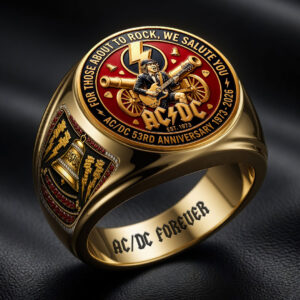 AC/DC 3D Engraved Ring - HOATT18539