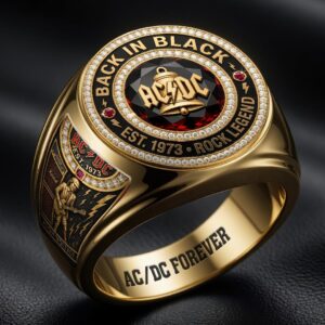 AC/DC 3D Engraved Ring - HOATT18538
