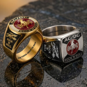 AC/DC 3D Engraved Ring - TANTN22980