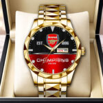 Arsenal FC Premier League Champions 25/26 Alloy Luxury Quartz Watch – HOATT18603