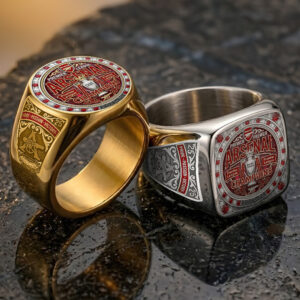 Arsenal FC Premier League Champions 25/26 3D Engraved Ring - TMTHU6759