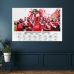 Arsenal FC Premier League Champions 25/26 Rectangle Canvas With Inner Frame – HOATT18425