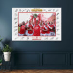 Arsenal FC Premier League Champions 25/26 Rectangle Canvas With Inner Frame – HOATT18478