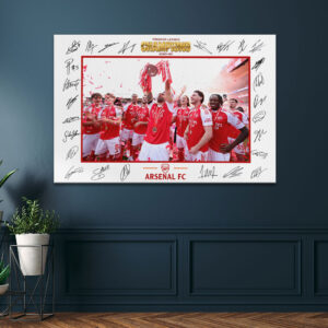 Arsenal FC Premier League Champions 25/26 Rectangle Canvas With Inner Frame - HOATT18750