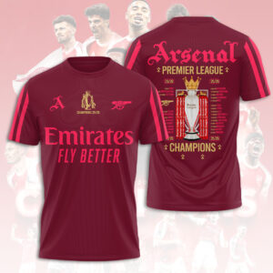 Arsenal FC Premier League Champions 25/26 3D Apparel - HOATT18420