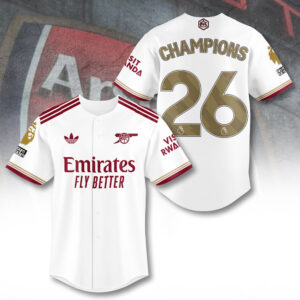Arsenal FC Premier League Champions 25/26 Baseball Jersey - TANTN2399