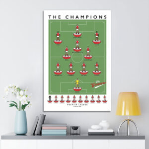 Arsenal FC Premier League Champions 25/26 Rectangle Canvas With Inner Frame - TANTN23490