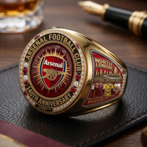 Arsenal FC 3D Engraved Ring - TMTHU6977