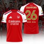 Arsenal FC Premier League Champions 25/26 3D Apparel – HOATT18481