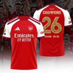 Arsenal FC Premier League Champions 25/26 3D Apparel - HOATT18481