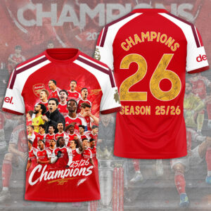 Arsenal FC Premier League Champions 25/26 3D Apparel - GNE7049