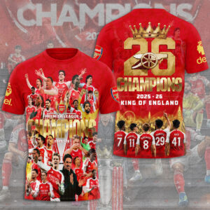 Arsenal FC Premier League Champions 25/26 3D Apparel - GNE7069