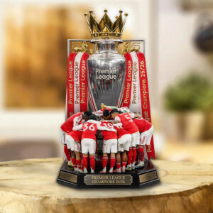 Arsenal FC Premier League Champions 25/26 Custom Shape Acrylic Plaque - GNE7068