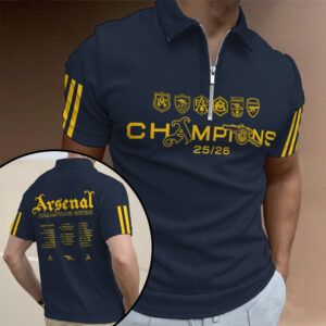 Arsenal FC Premier League Champions 25/26 Zip Polo Shirt - GNE6850