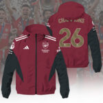 Arsenal FC Premier League Champions 25/26 3D Windbreaker Jacket – HOATT18442