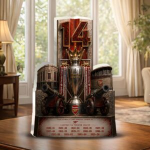 Arsenal FC Premier League Champions 25/26 Custom Shape Acrylic Plaque - HOATT18554