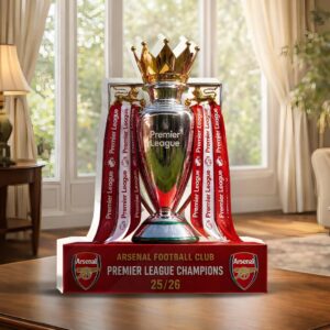 Arsenal FC Premier League Champions 25/26 Custom Shape Acrylic Plaque - HOATT18494