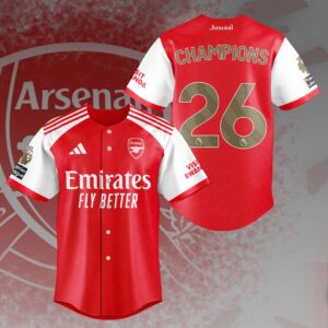 Arsenal FC Premier League Champions 25/26 Baseball Jersey - HOATT18479