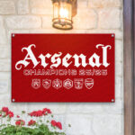 Arsenal FC Premier League Champions 25/26 Metal Sign – GNE6962