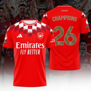 Arsenal FC Premier League Champions 25/26 3D Apparel - HOATT18418