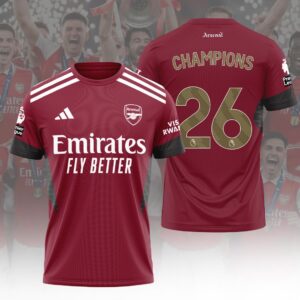 Arsenal FC Premier League Champions 25/26 3D Apparel - HOATT18443