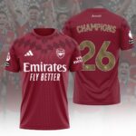 Arsenal FC Premier League Champions 25/26 3D Apparel – HOATT18465