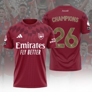Arsenal FC Premier League Champions 25/26 3D Apparel - HOATT18465