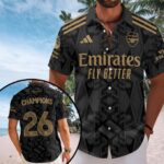 Arsenal FC Premier League Champions Short Sleeve Button-Down Shirt – HOATT18857
