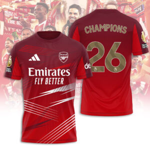 Arsenal FC Premier League Champions 25/26 3D Apparel - TANTN23488