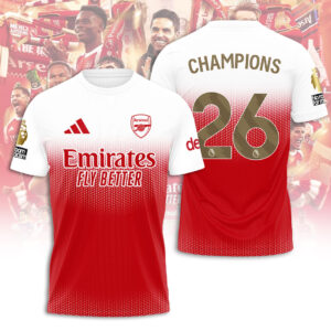 Arsenal FC Premier League Champions 25/26 3D Apparel - TANTN23489