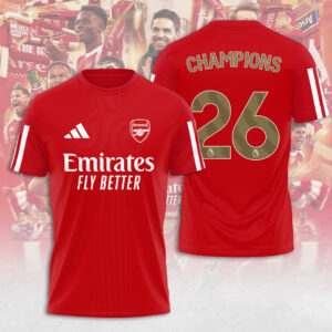 Arsenal FC Premier League Champions 25/26 3D Apparel - TANTN23400