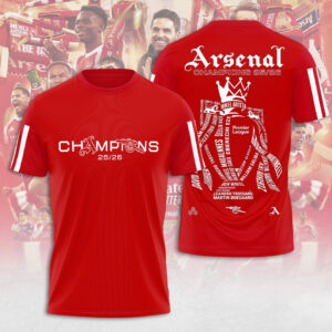 Arsenal FC Premier League Champions 25/26 3D Apparel - TANTN23412