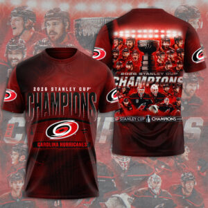 Carolina Hurricanes 2026 Stanley Cup Champions 3D Apparel - TMTHU6821