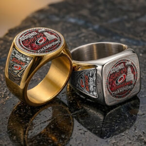 Carolina Hurricanes 2026 Stanley Cup Champions 3D Engraved Ring - TMTHU6837