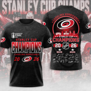 Carolina Hurricanes 2026 Stanley Cup Champions 3D Apparel - TMTHU6967