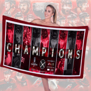 Carolina Hurricanes 2026 Stanley Cup Champions Rectangle Beach Towel - TMTHU6827