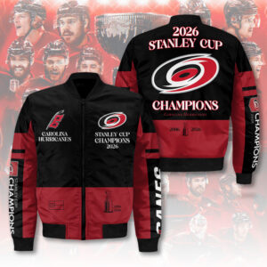 Carolina Hurricanes 2026 Stanley Cup Champions 3D Bomber Jacket - TMTHU6970