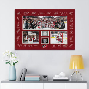 Carolina Hurricanes 2026 Stanley Cup Champions Rectangle Canvas With Inner Frame - HOATT18789