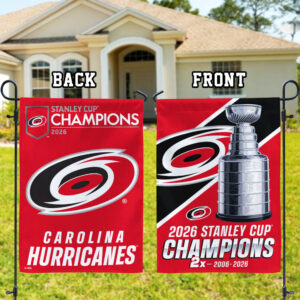 Carolina Hurricanes 2026 Stanley Cup Champions Double-side Garden Flag - TMTHU6831