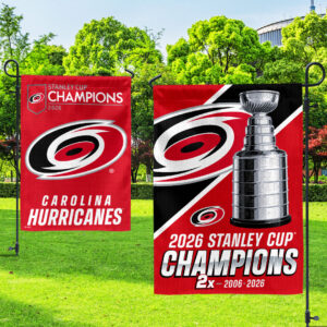 Carolina Hurricanes 2026 Stanley Cup Champions Double-side Garden Flag - HOATT18744