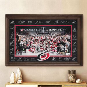 Carolina Hurricanes 2026 Stanley Cup Champions Rectangle Canvas With Inner Frame - TMTHU6826