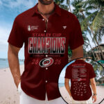 Carolina Hurricanes 2026 Stanley Cup Champions Short Sleeve Button-Down Shirt – TMTHU6931