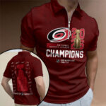 Carolina Hurricanes 2026 Stanley Cup Champions Zip Polo Shirt – TMTHU7052