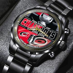 Carolina Hurricanes Black Stainless Steel Watch - GNE7091