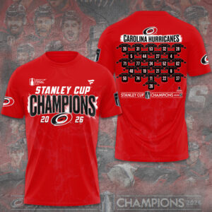Carolina Hurricanes 2026 Stanley Cup Champions 3D Apparel - GNE7034
