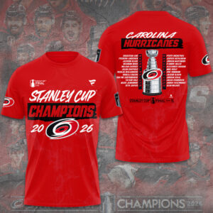 Carolina Hurricanes 2026 Stanley Cup Champions 3D Apparel - GNE7073