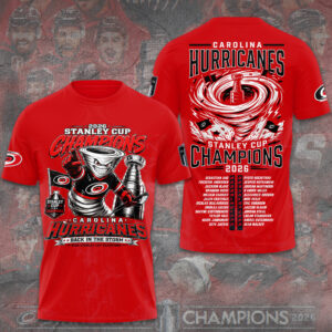 Carolina Hurricanes 2026 Stanley Cup Champions 3D Apparel - GNE7087